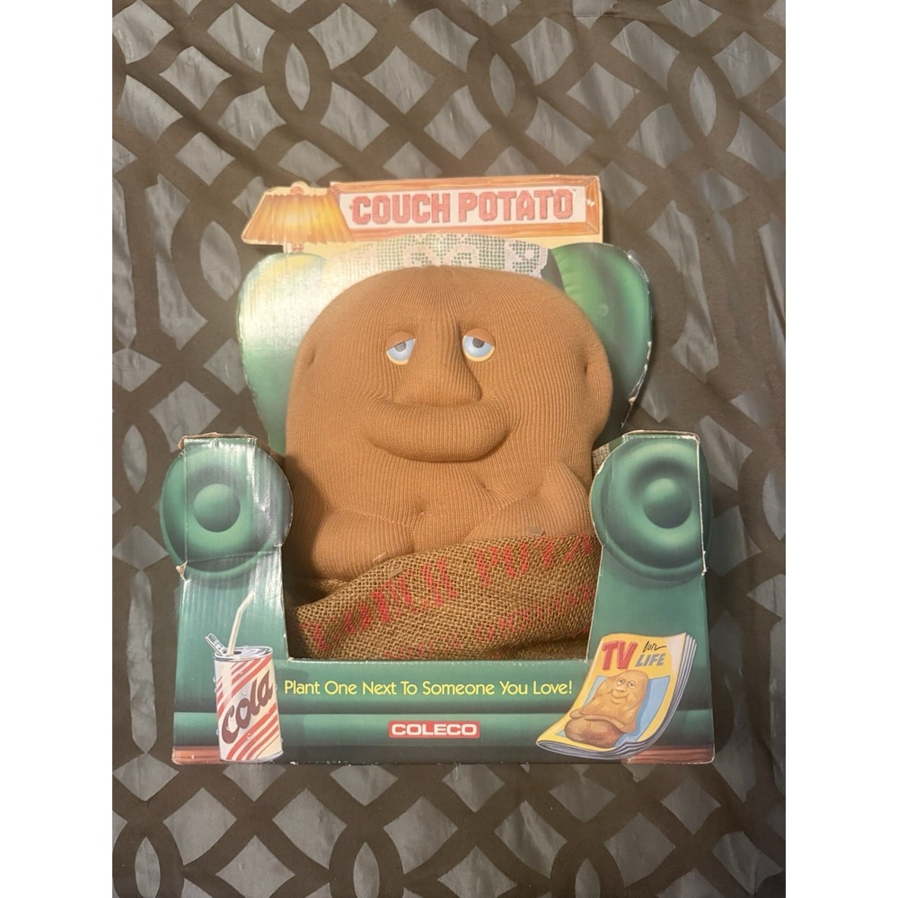 Coleco Couch Potato 14" Stuffed Plush Vintage 1987 Toy Collectible w/ Box